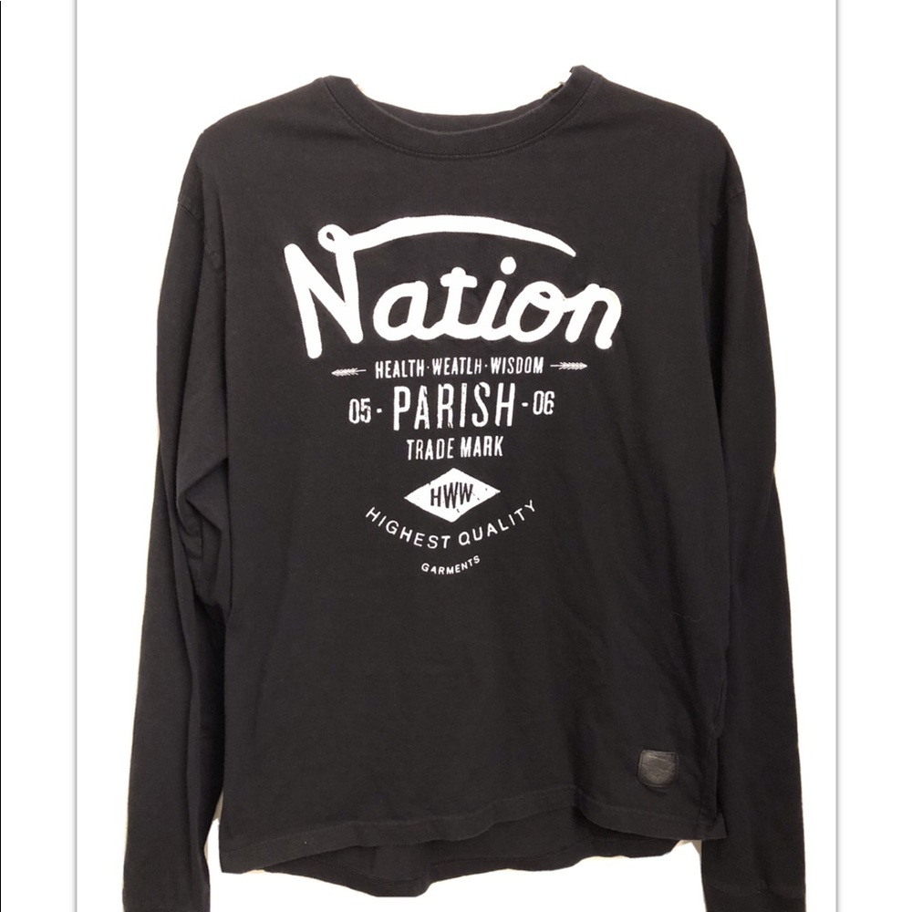 Parish long sleeve black shirt